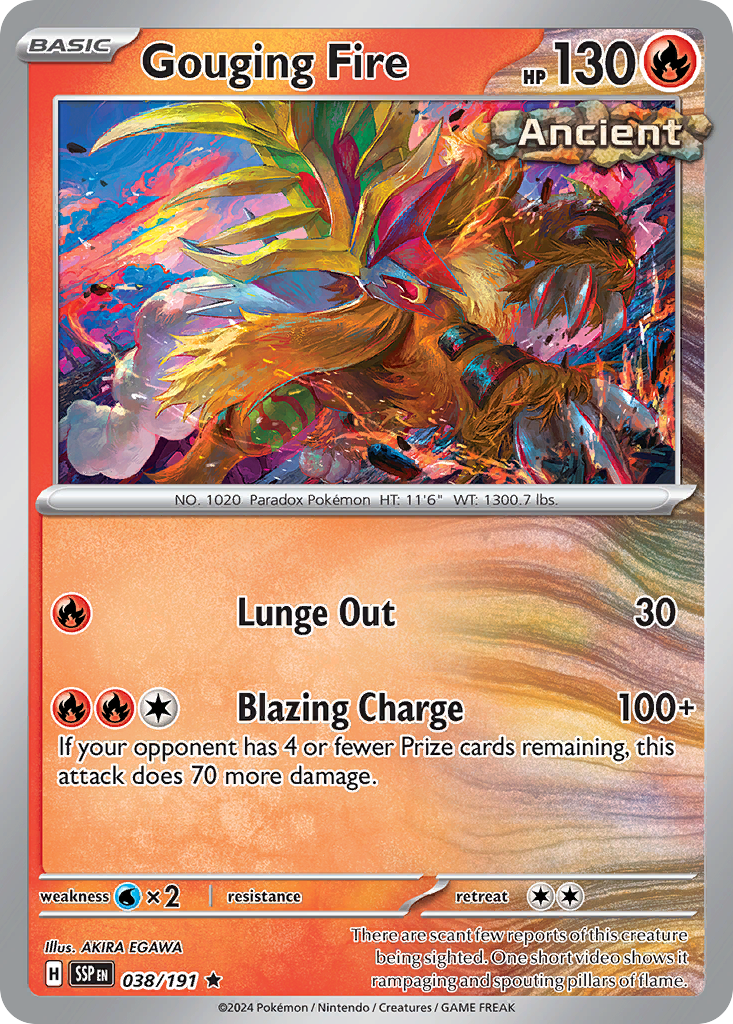 Surging Sparks Holo Gouging Fire #38/191